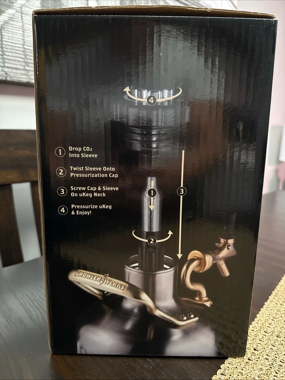 BRAND NEW Growler Werks uKeg Pressurized Growler - Stainless Steel Silver 128 Oz